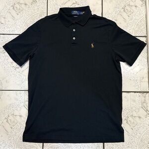Ralph Lauren Classic Fit Soft Cotton Polo Shirt Black Men’s Size Medium